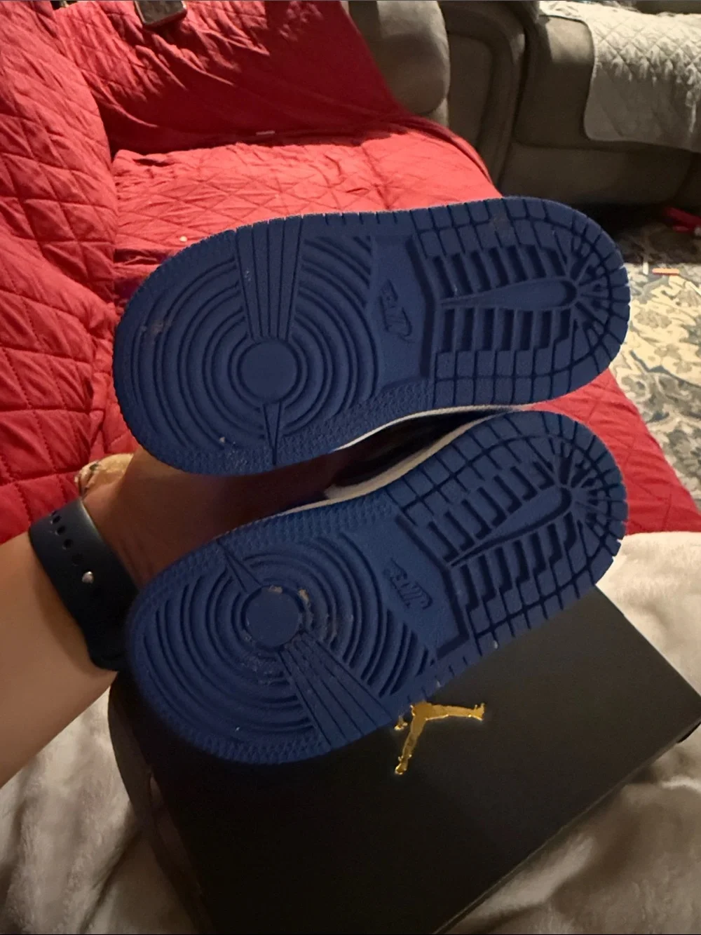 Nike Kids Royal Blue, White & Black Low-Top Sneakers